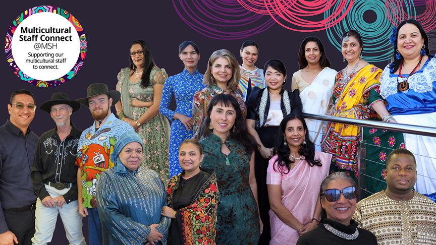 A group of people dressed in colourful cultural outfits