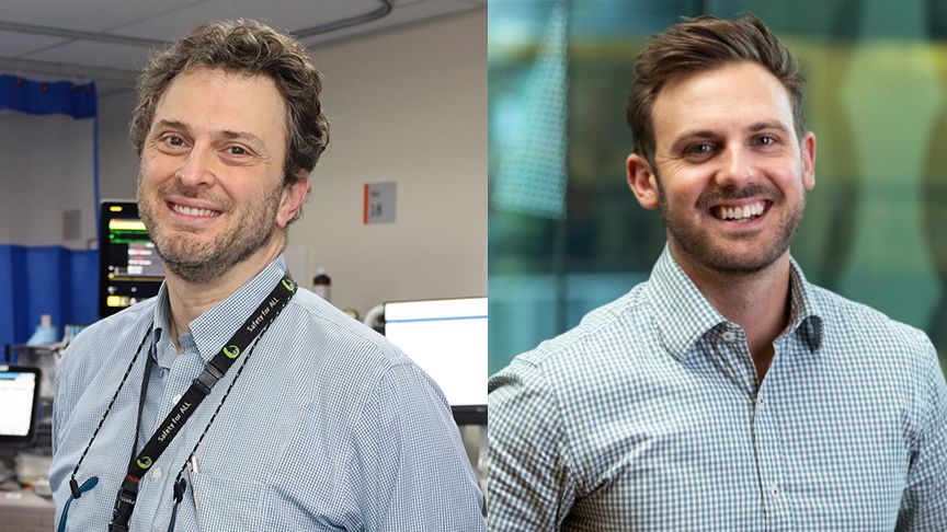 Head shot of two male researchers
