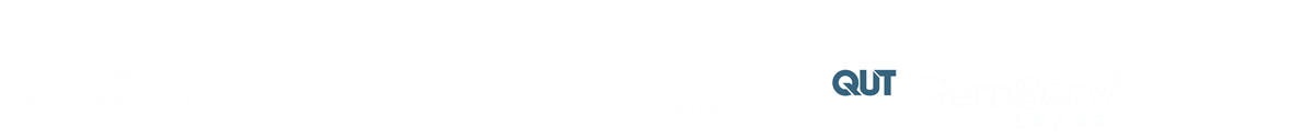 Logos of sponsors for a conference
