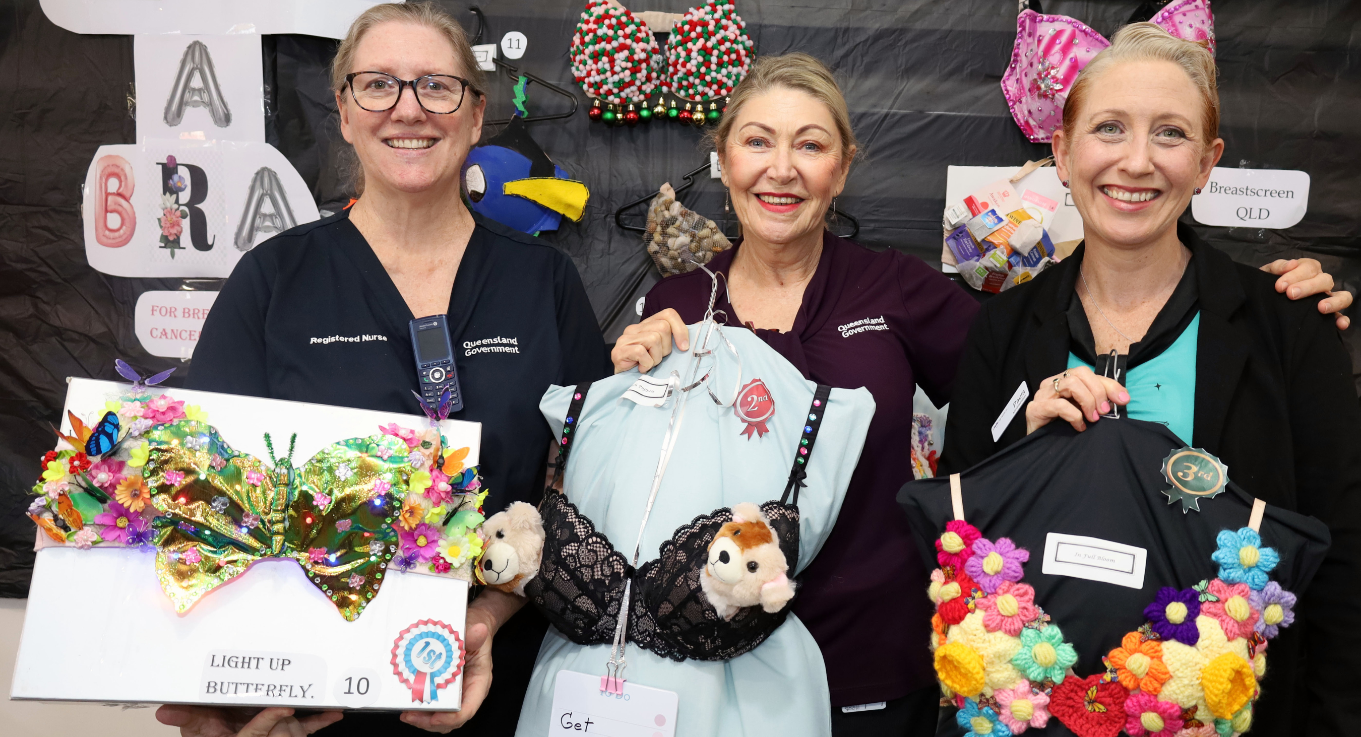 Bling a Bra competition winners at QEII