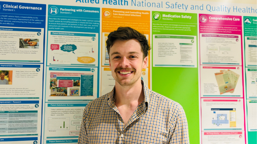 Young male health worker in hospital setting