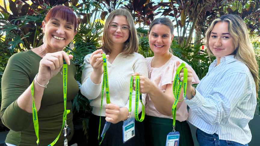 A group of women who are part of the DFV workforce