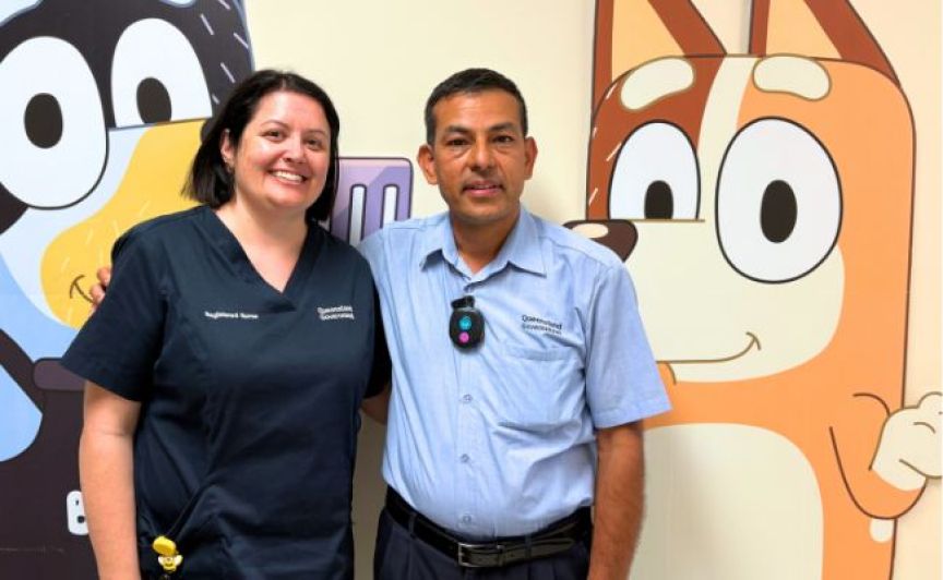 Operational Services staff member on Lamb Ward 