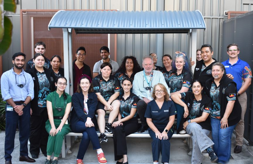 A group of clinicians posing outside